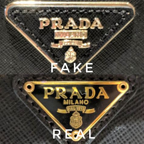 prada logo original vs fake|Prada bag identification.